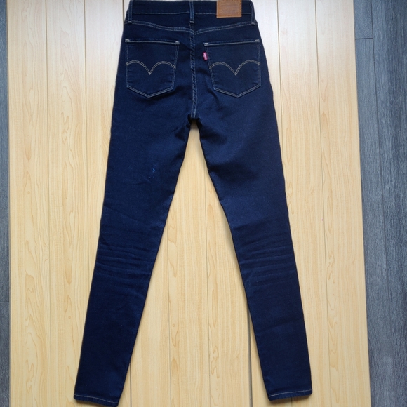 Levi's 721 High Rise Skinny Dark Wash Denim Jeans - Picture 1 of 8